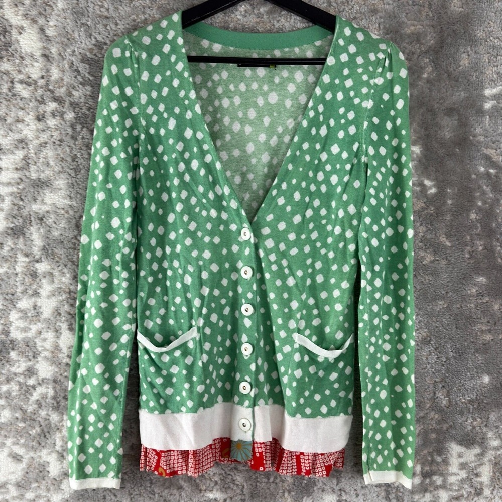 Leifsdottir Anthropologie Sz S Multi‎ Pattern Cardigan Sweater Artsy Maximalist